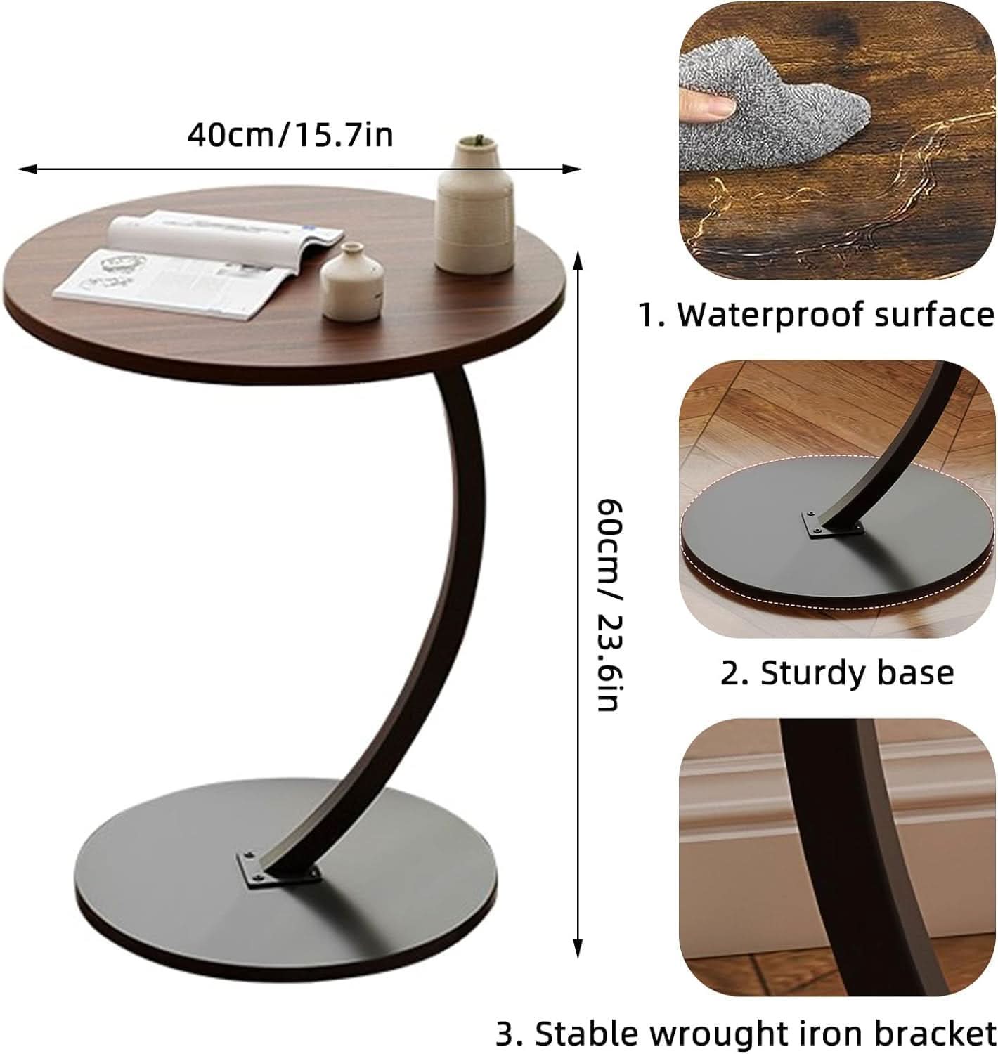 طاولة جانبية مستديرة