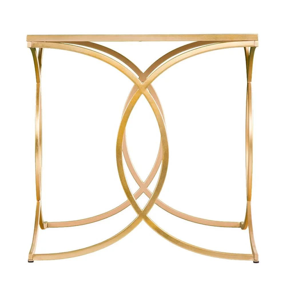 طاولة جانبية بقاعدة معدنية