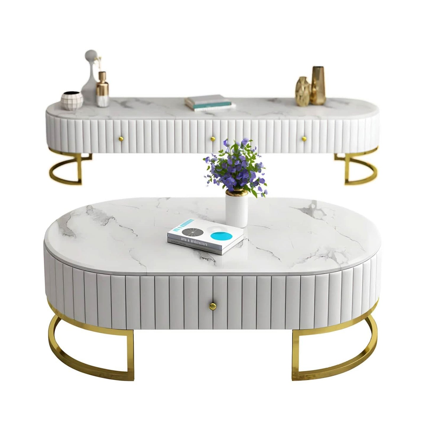 طقم طاولات لون أبيض