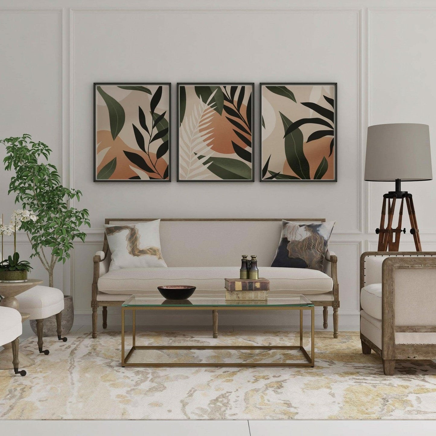 طقم لوحات متعددة الألوان 120*60 سم