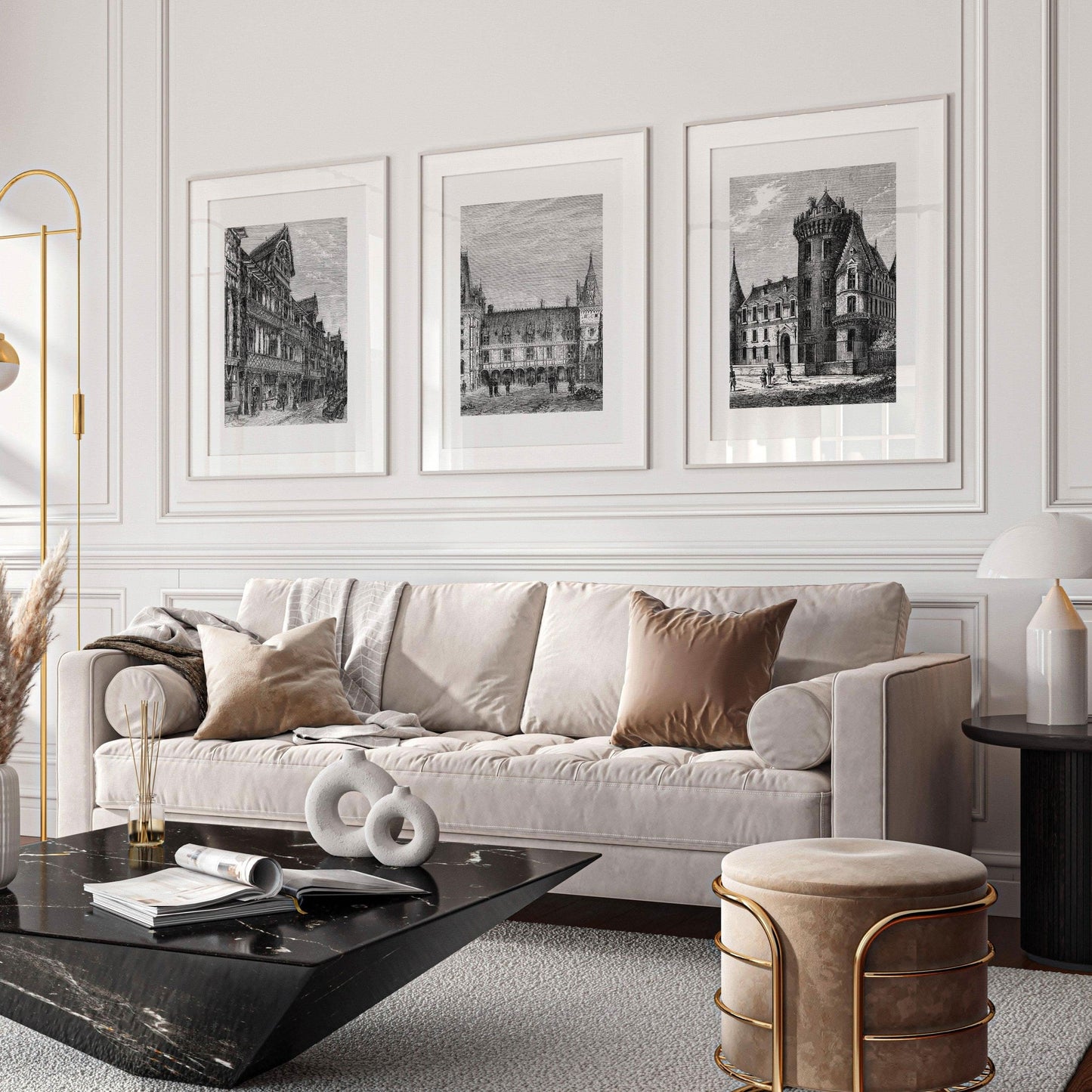 طقم لوحات بإطار خشبي متعددة الألوان 120*60 سم