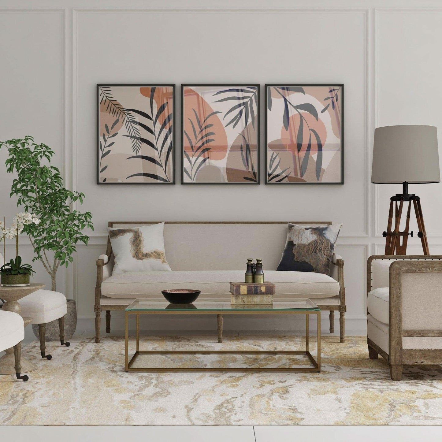 طقم لوحات متعدد الألوان 120*60 سم