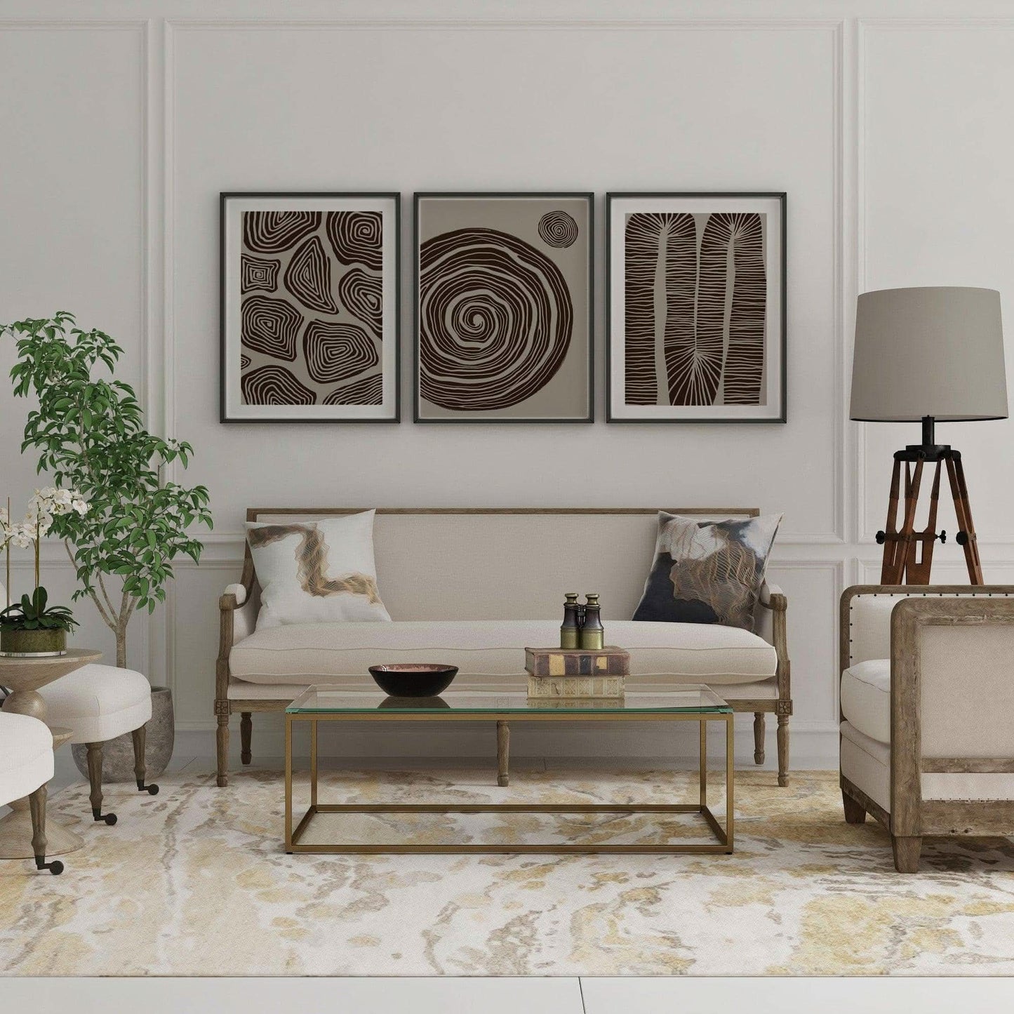 طقم لوحات متعدد الألوان 120*60 سم