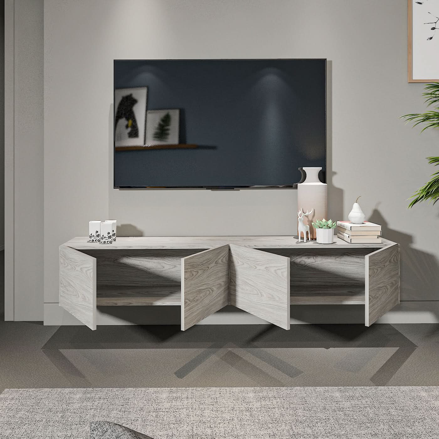 طاولة تلفاز معلقة