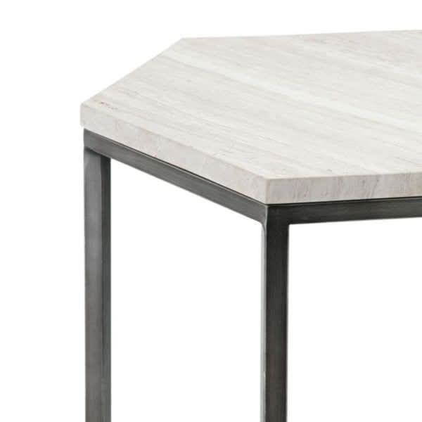 طاولة جانبية بشكل هندسي