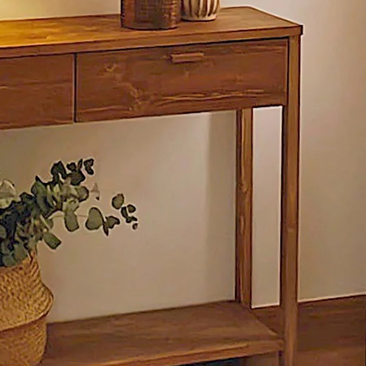 كونسول خشبي مع مرايا