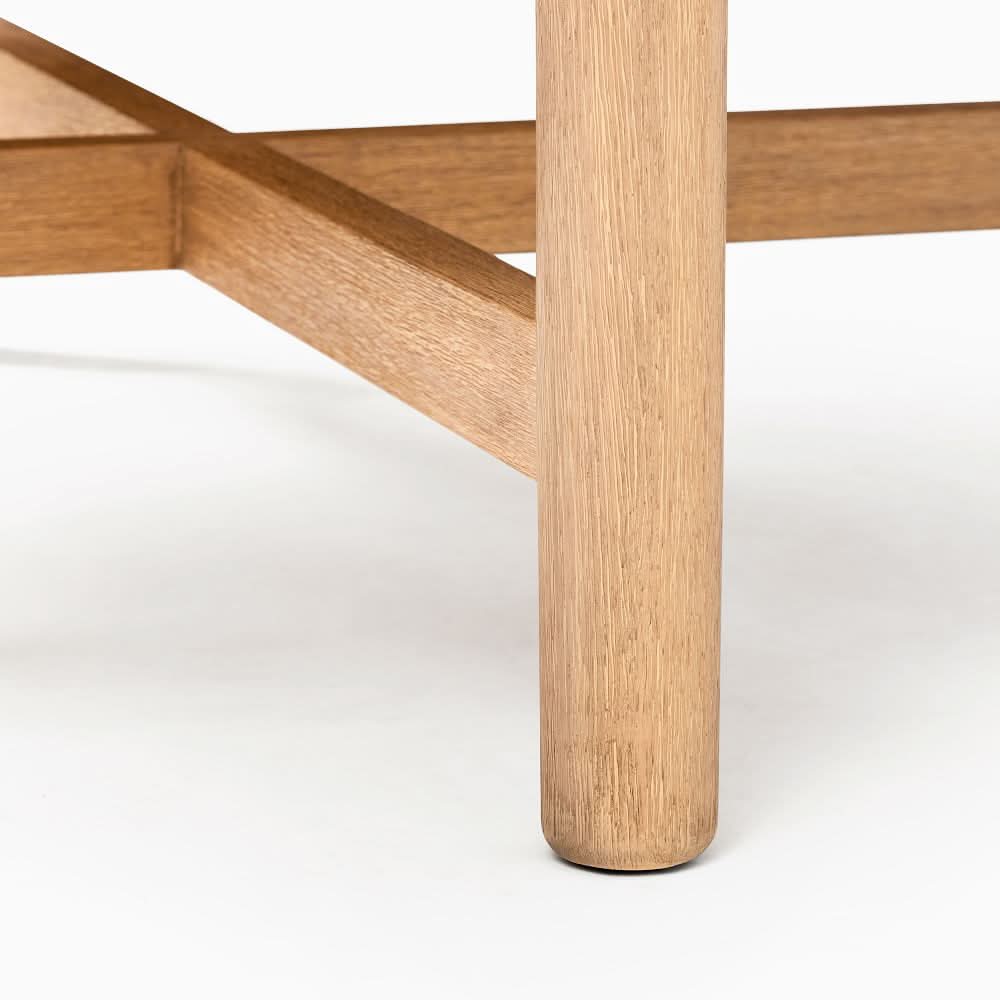 طاولة قهوة مستديرة خشبية