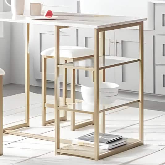 سفرة معدن و ام دي اف مع 2 كرسي