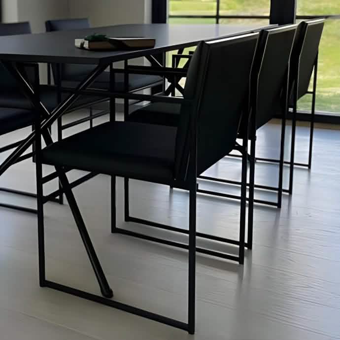 سفرة معدن و ام دي اف مع 6 كراسي