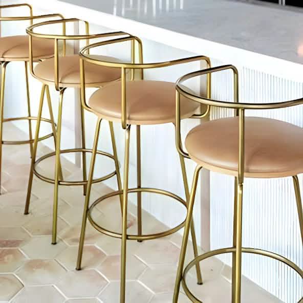 كرسي بار معدن و جلد