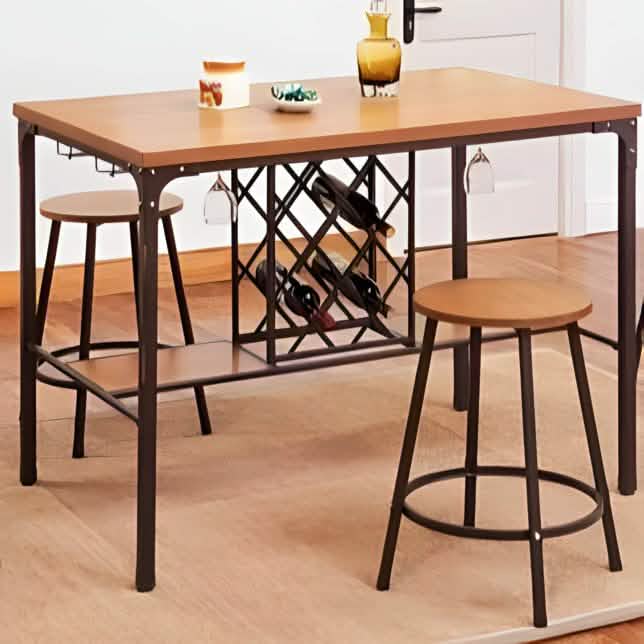 سفرة معدن و ام دي اف مع 4 كراسي