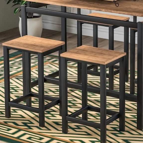 سفرة معدن و ام دي اف مع 4 كراسي