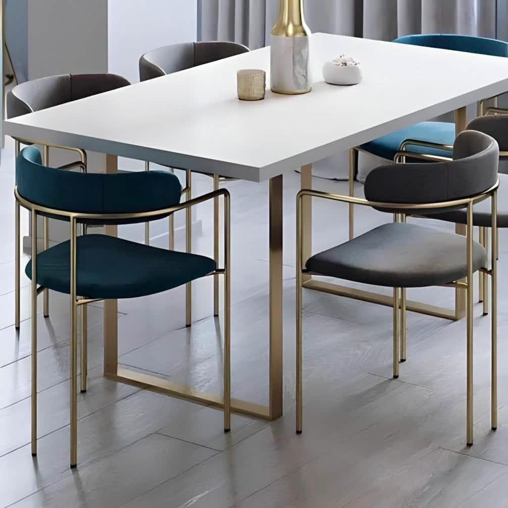 سفرة معدن و ام دي اف مع 6 كراسي