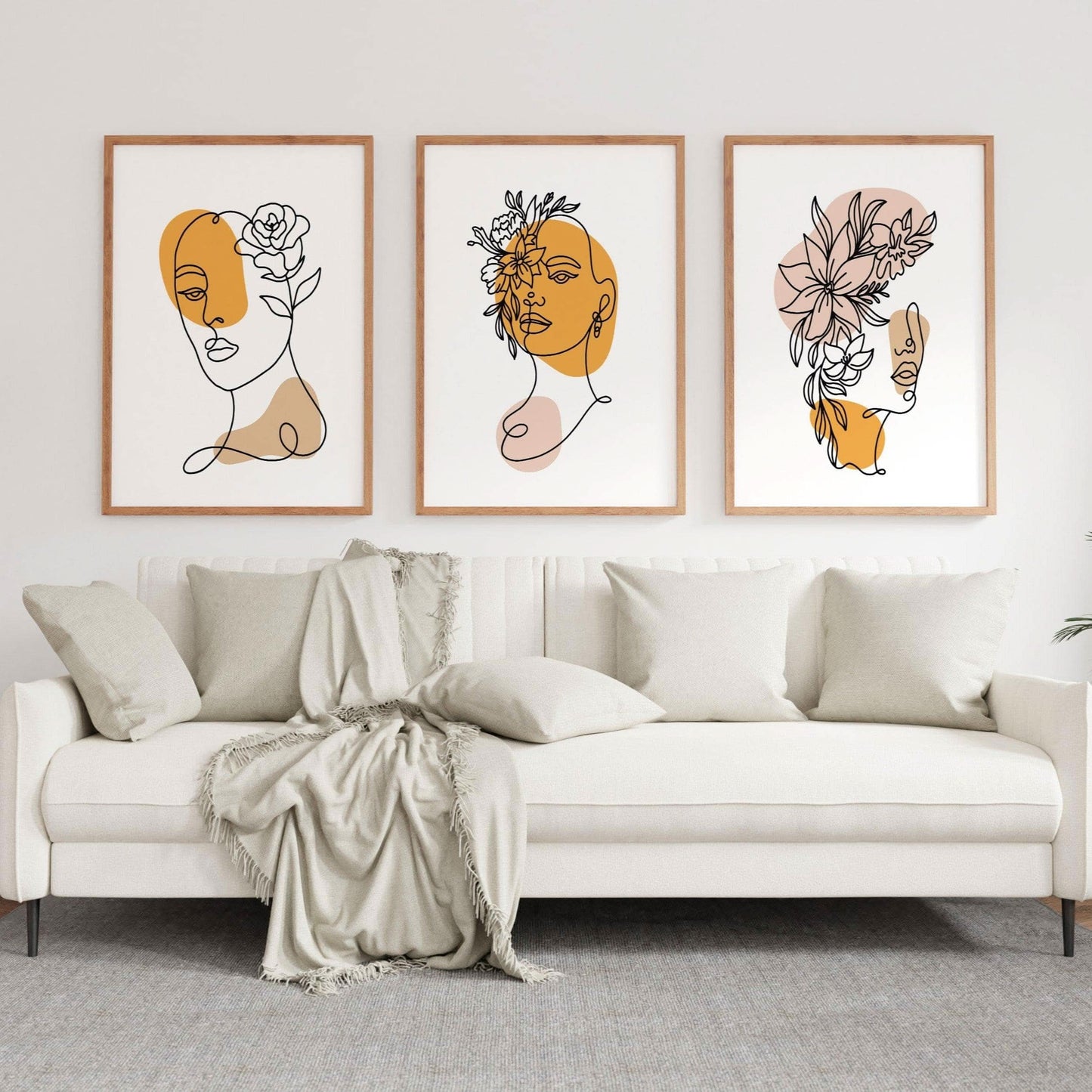 طقم لوحات حائط من 3 قطع 120*60 سم