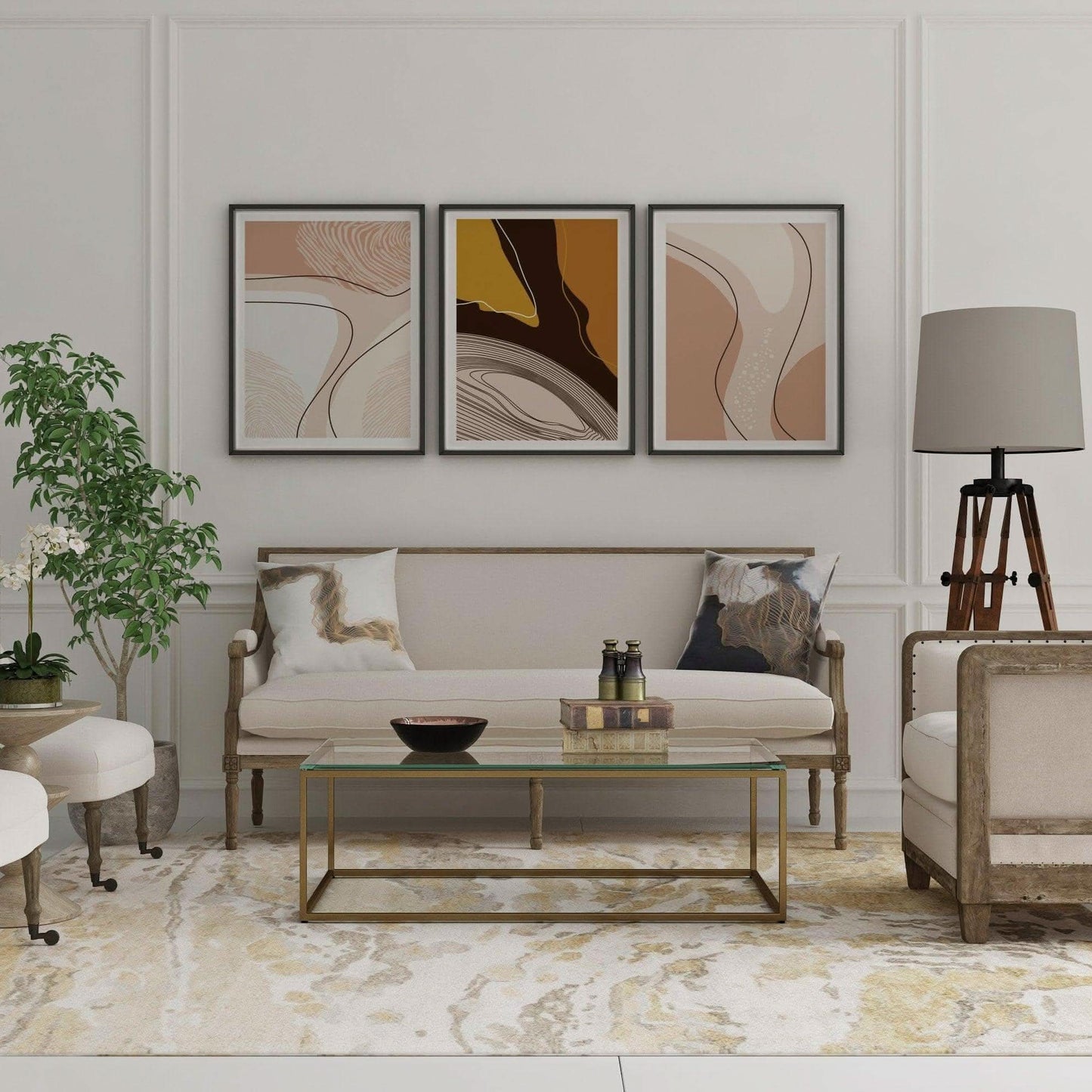 طقم لوحات3 قطع 120*60 سم