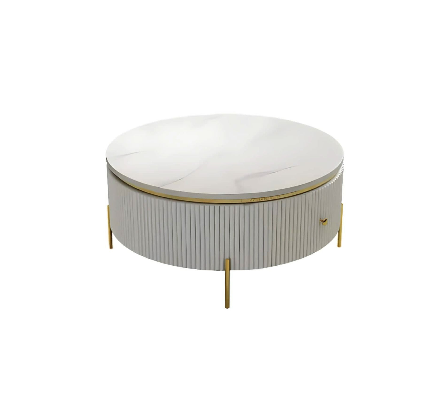 طاولة قهوة أبيض و ذهبي