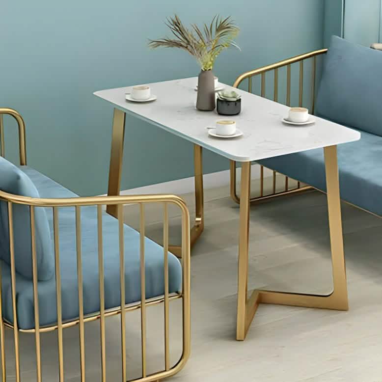 سفرة معدن و ام دي اف مع 2 كرسي