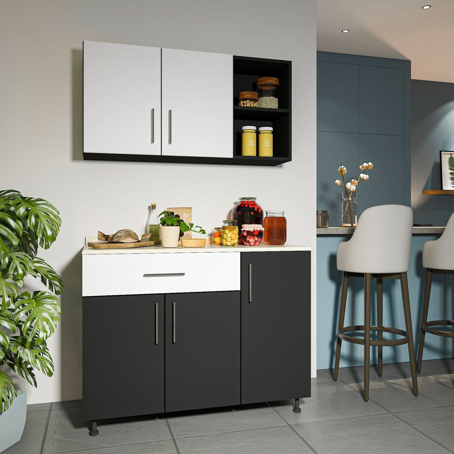 وحدة مطبخ بتصميم مودرن