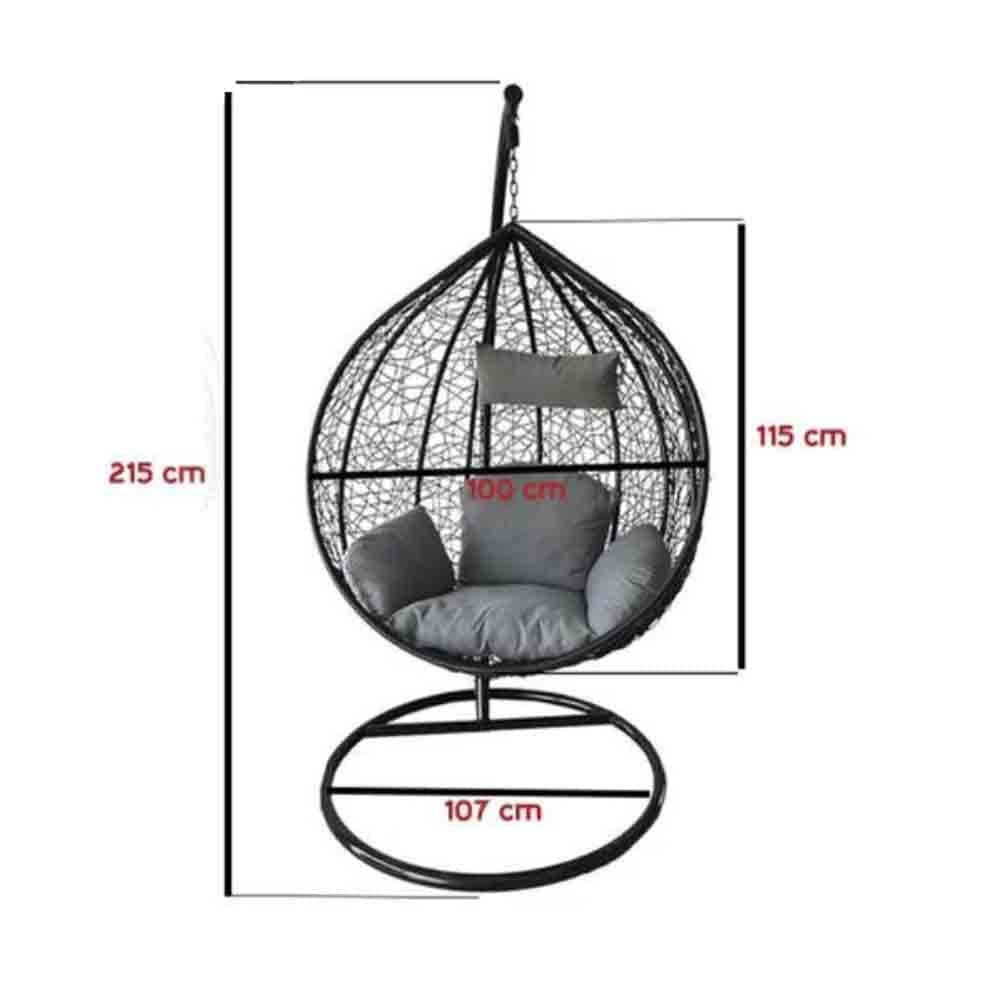 مرجيحة حديد و راتان