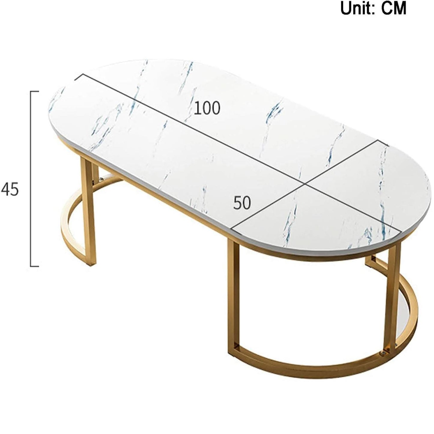 طاولة قهوة بيضاوية