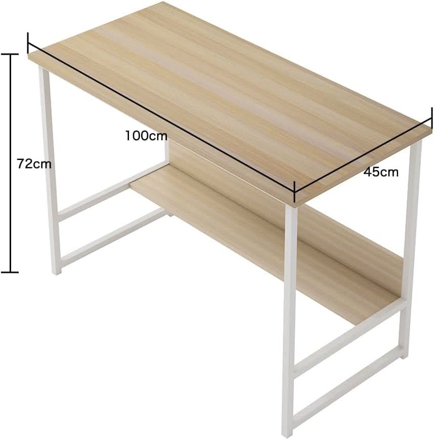 مكتب كمبيوتر منزلي بسطح خشبي