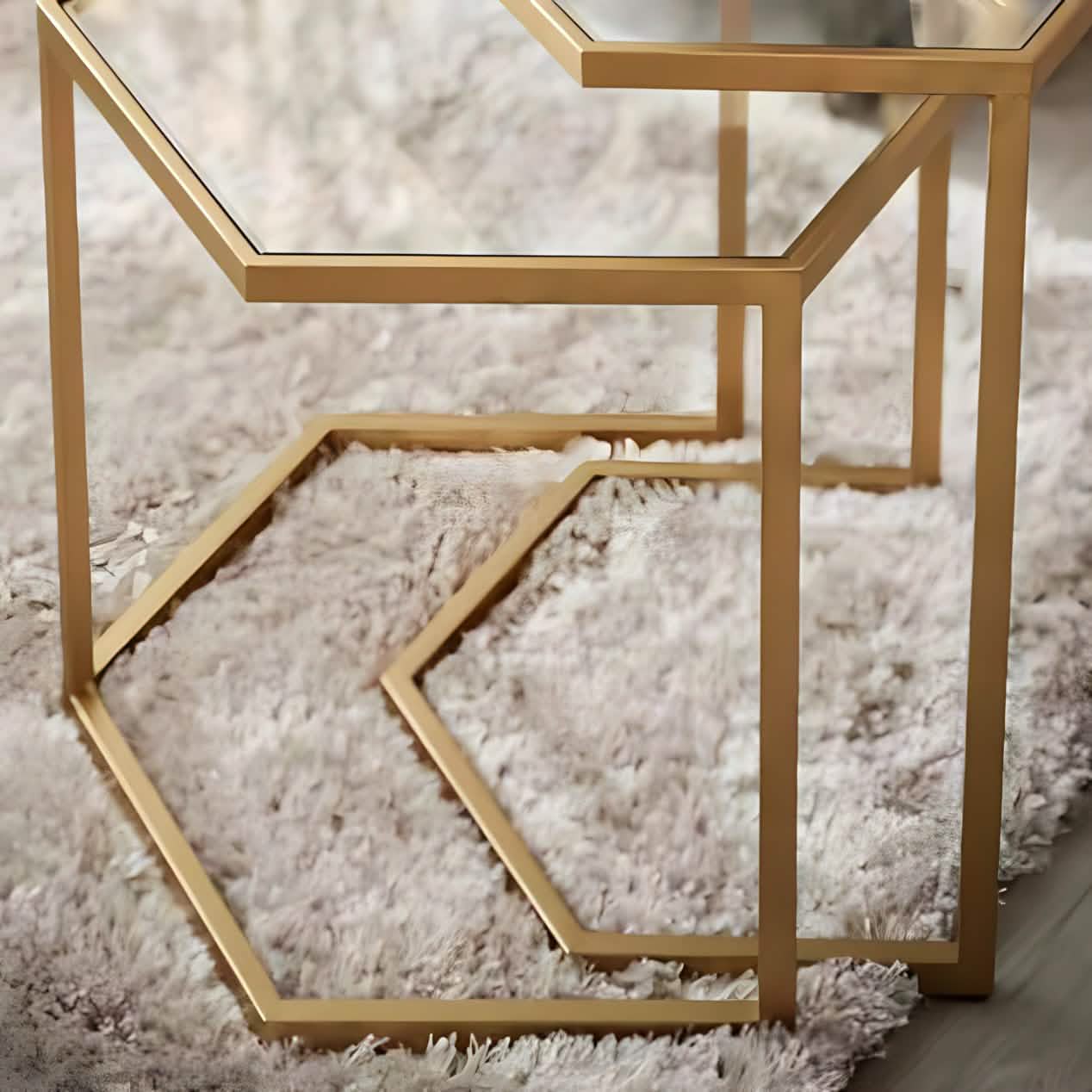 طاولة جانبية زجاج