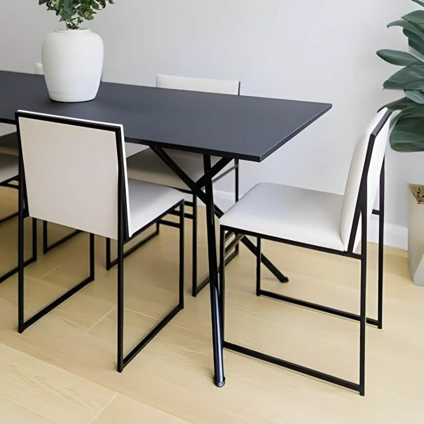 سفرة معدن و ام دي اف مع 6 كراسي