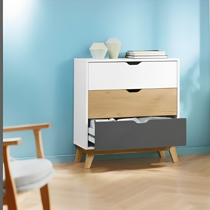 وحدة أدراج بتصميم خشبي