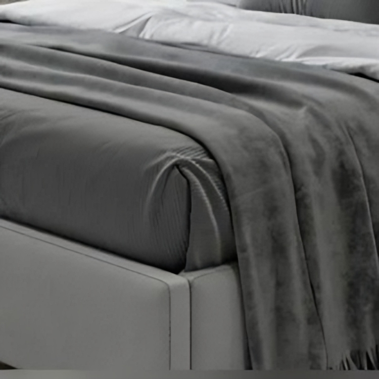 سرير بظهر تنجيد أنيق