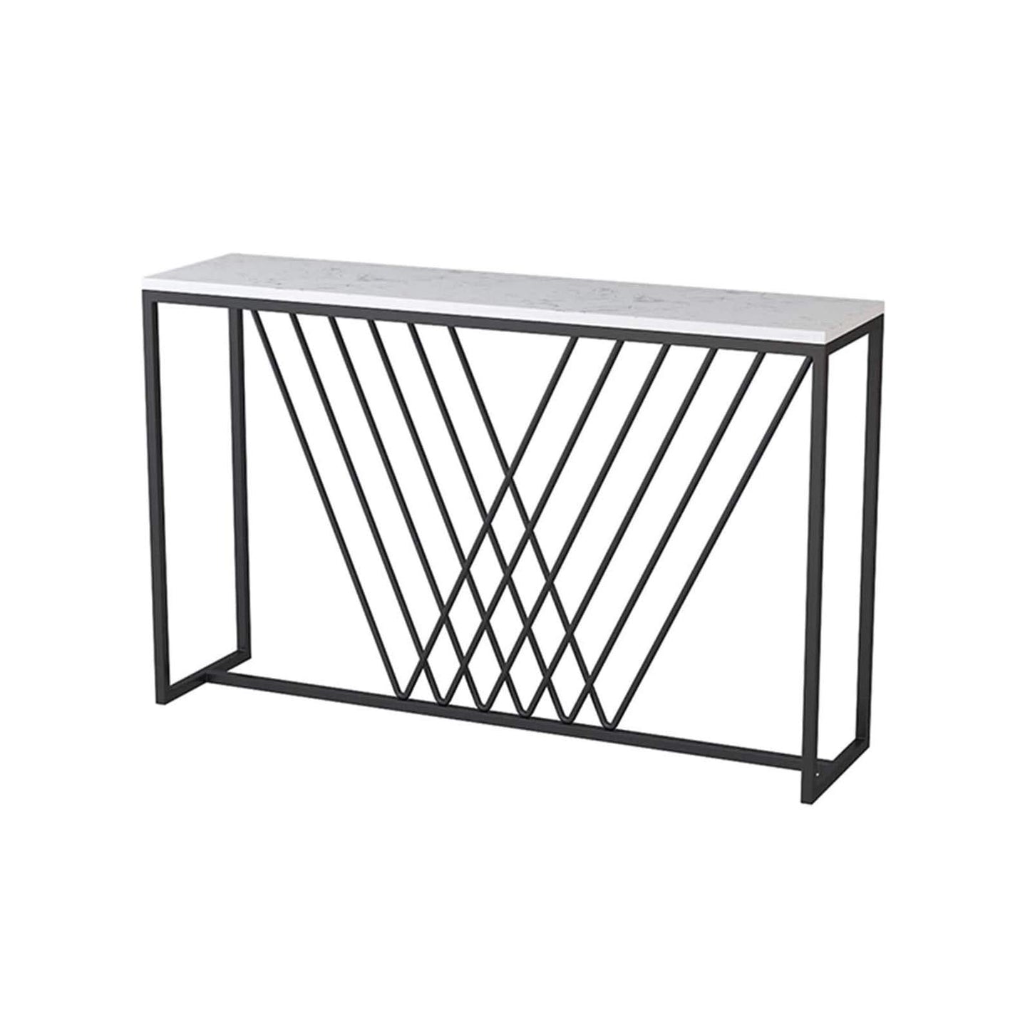 كونسول معدني بسطح رخام