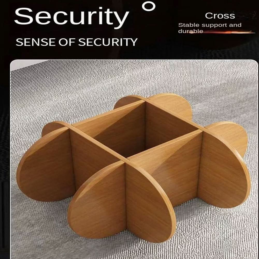 طاولة قهوة دائرية عصرية مع ارجل خشبية