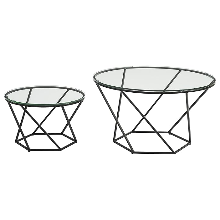 طاولة قهوة بسطح زجاج