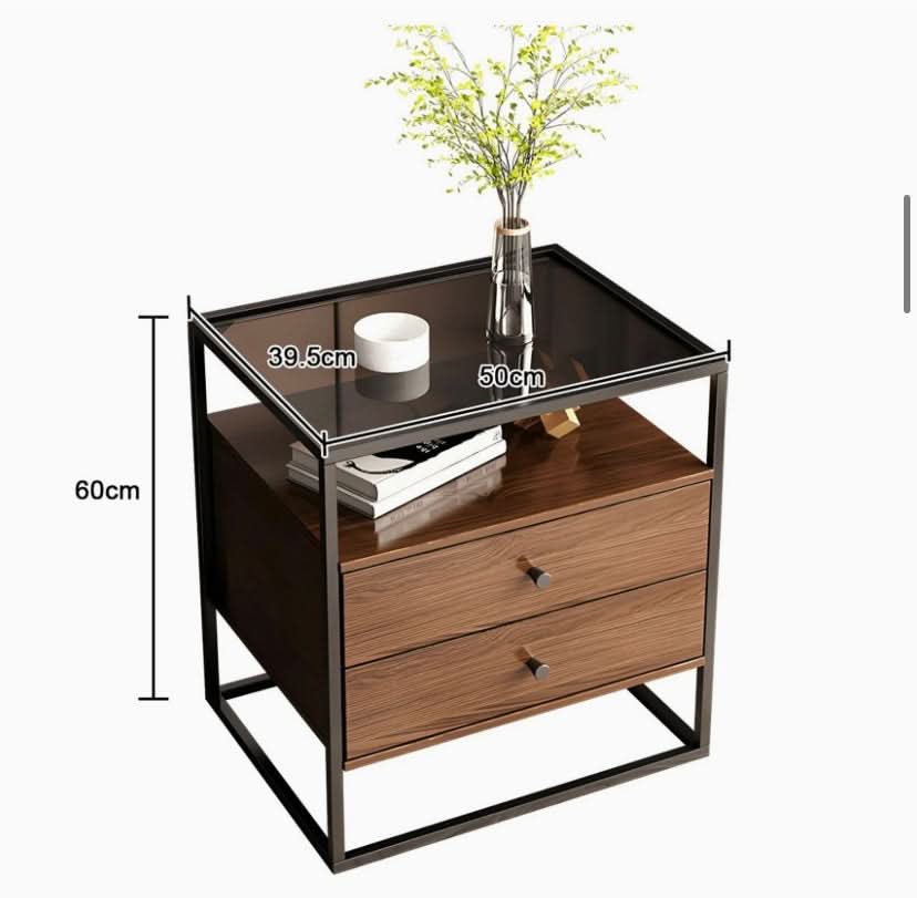 كمودينه بني مع درجين