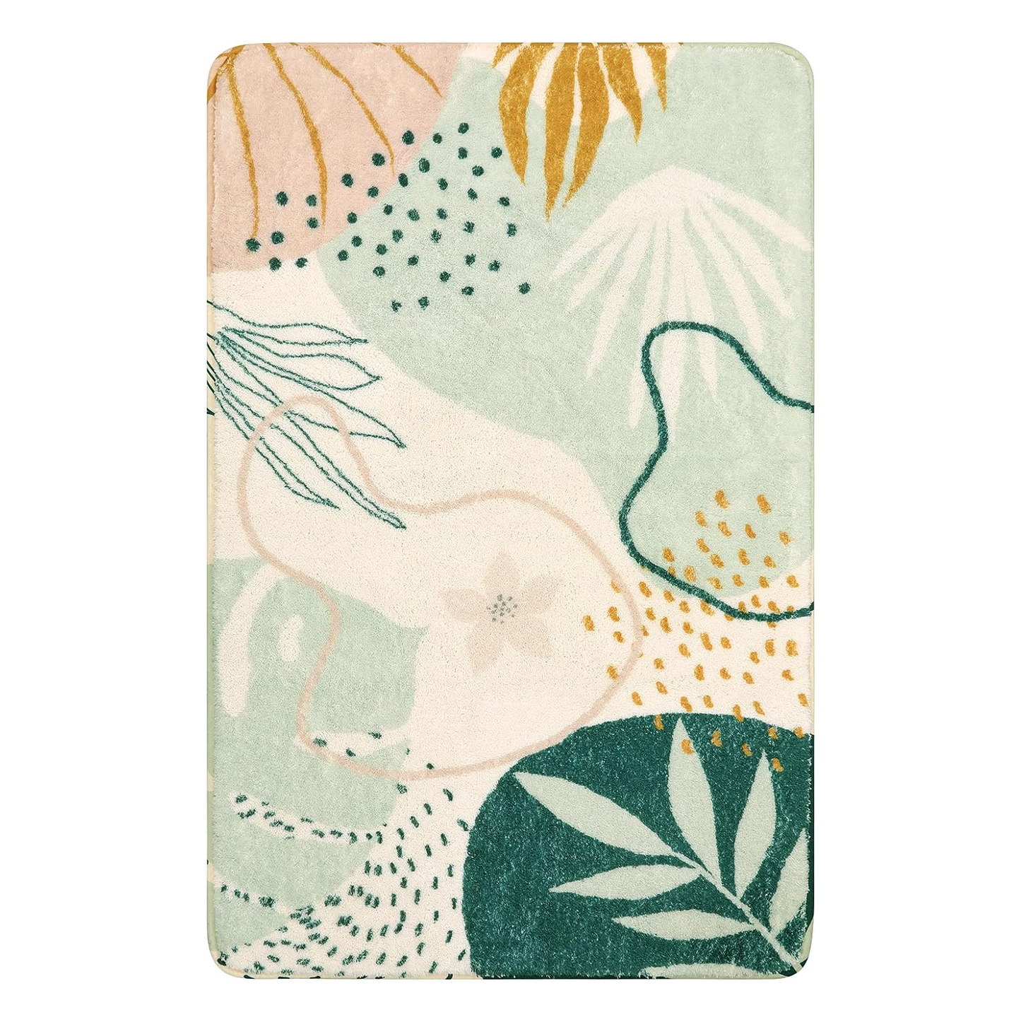 سجادة أرضية صوف صناعي لون أخضر