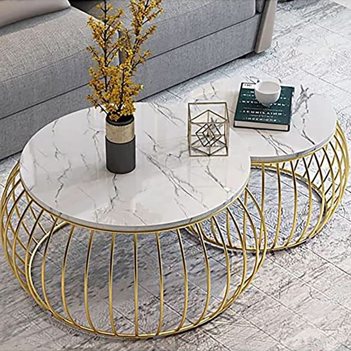 طقم طاولات قهوة دائري