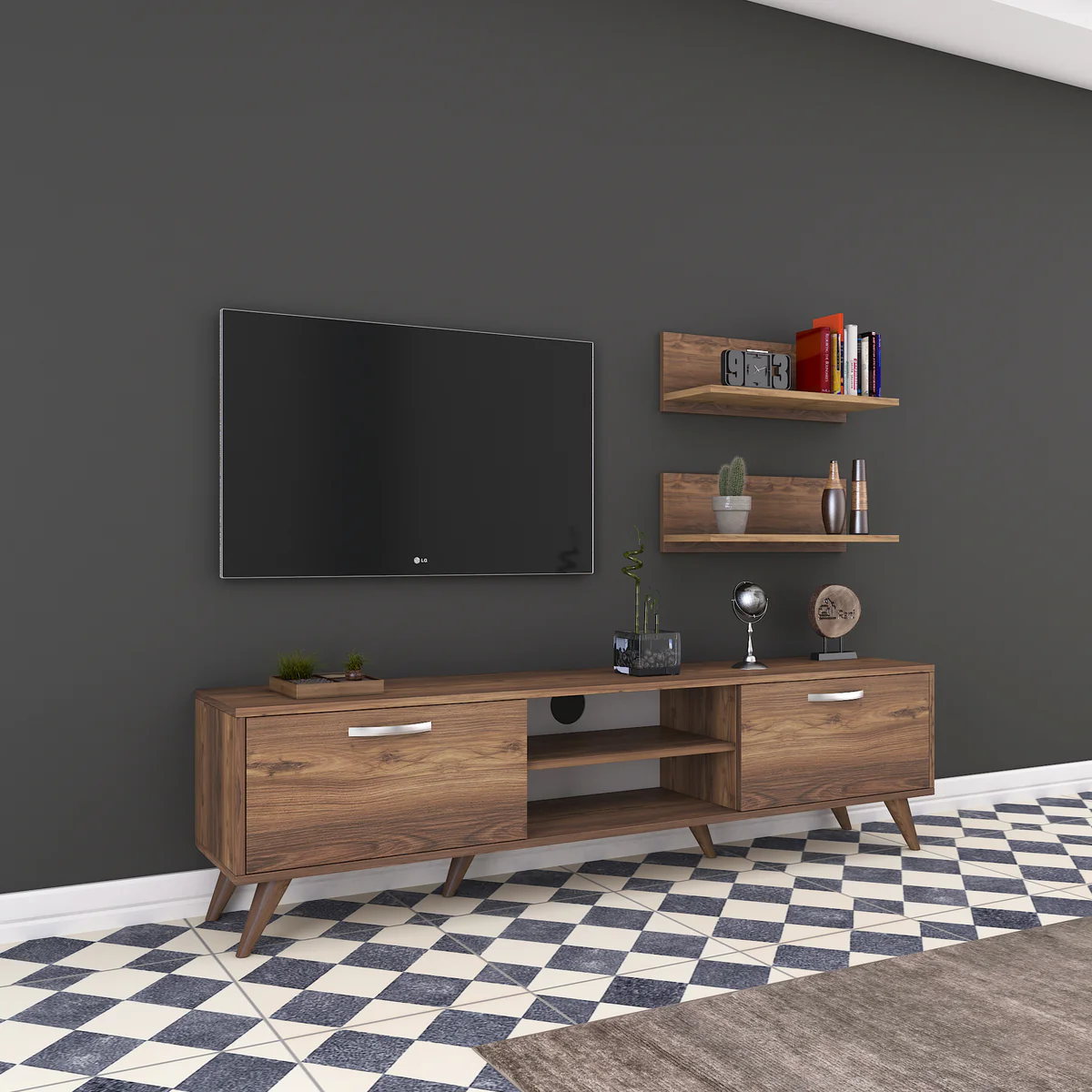 طاولة تلفاز ام دي اف