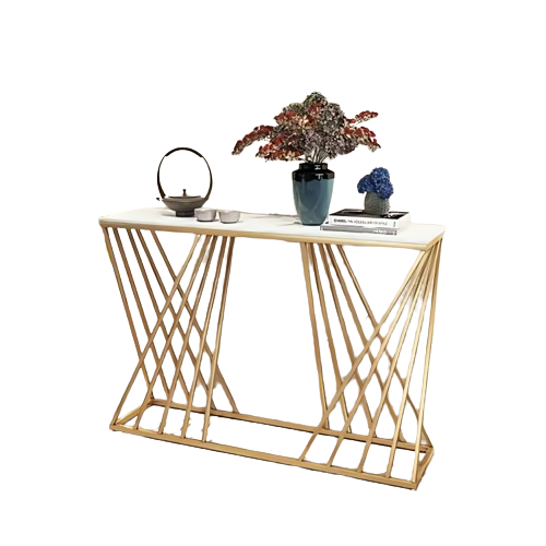 كونسول معدن بسطح رخام