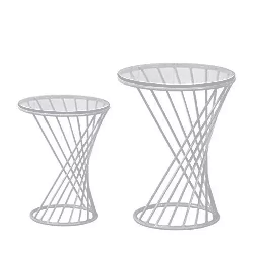 طاولة جانبية بقاعدة معدنية