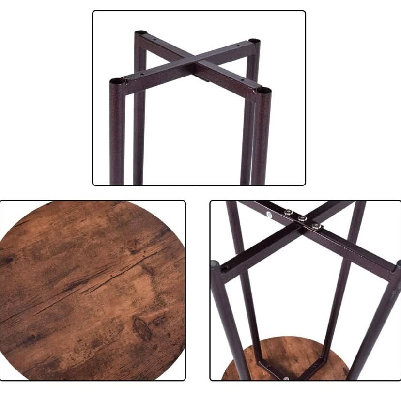 طاولة جانبية خشبي دائرية