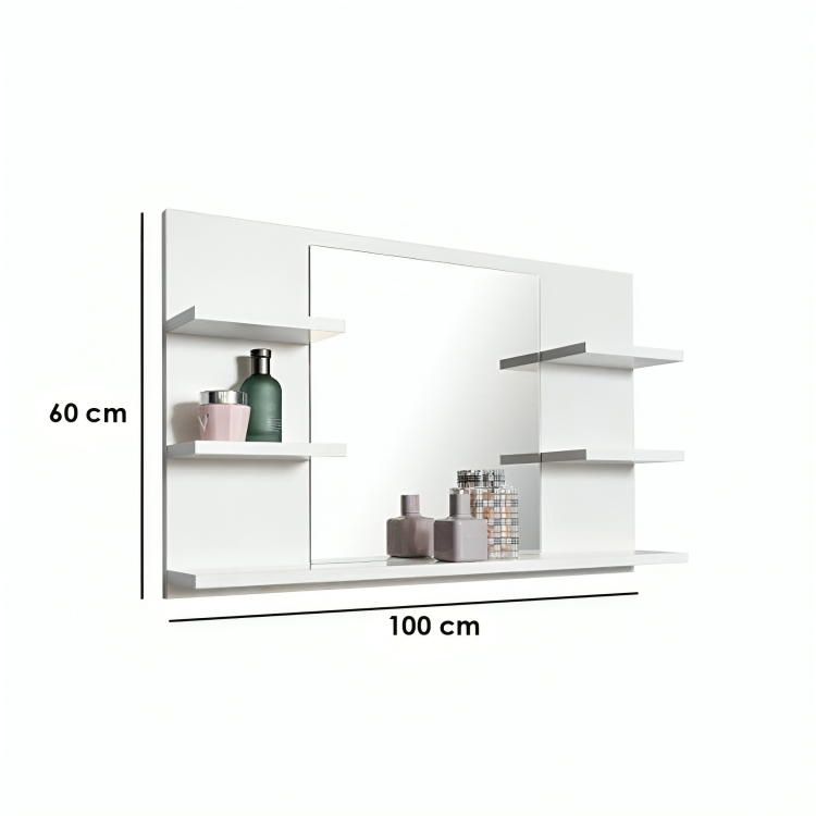 مرايا بخمس أرفف بتصميم بسيط