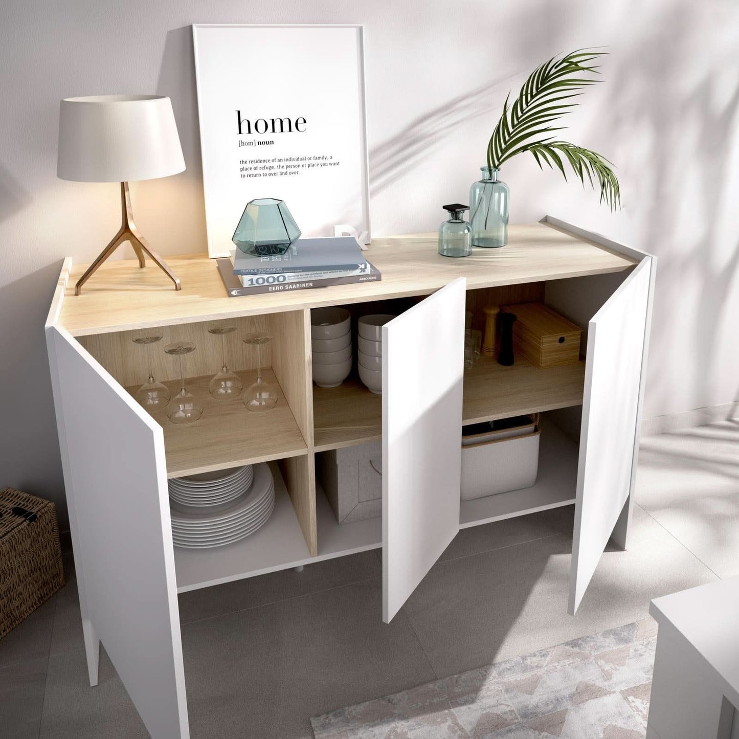 بوفيه طعام خشبي مميز