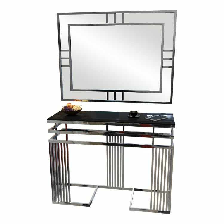 كونسول معدني مزود بمرايا