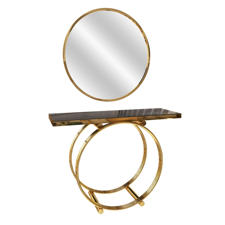 كونسول بهيكل دائري ومرايا