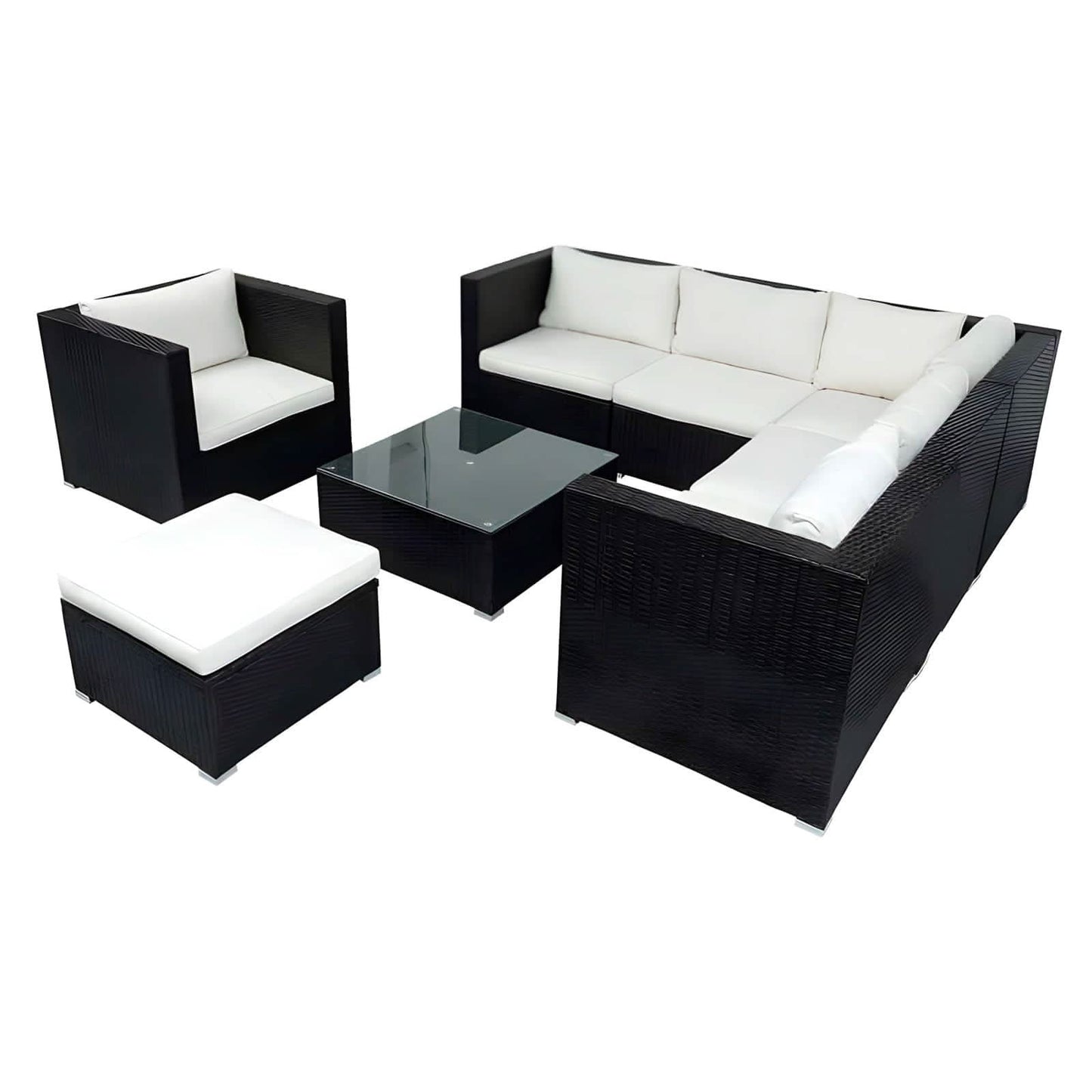 طقم خارجي معدن و راتان