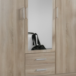 دولاب خشبي مزود بمرايا