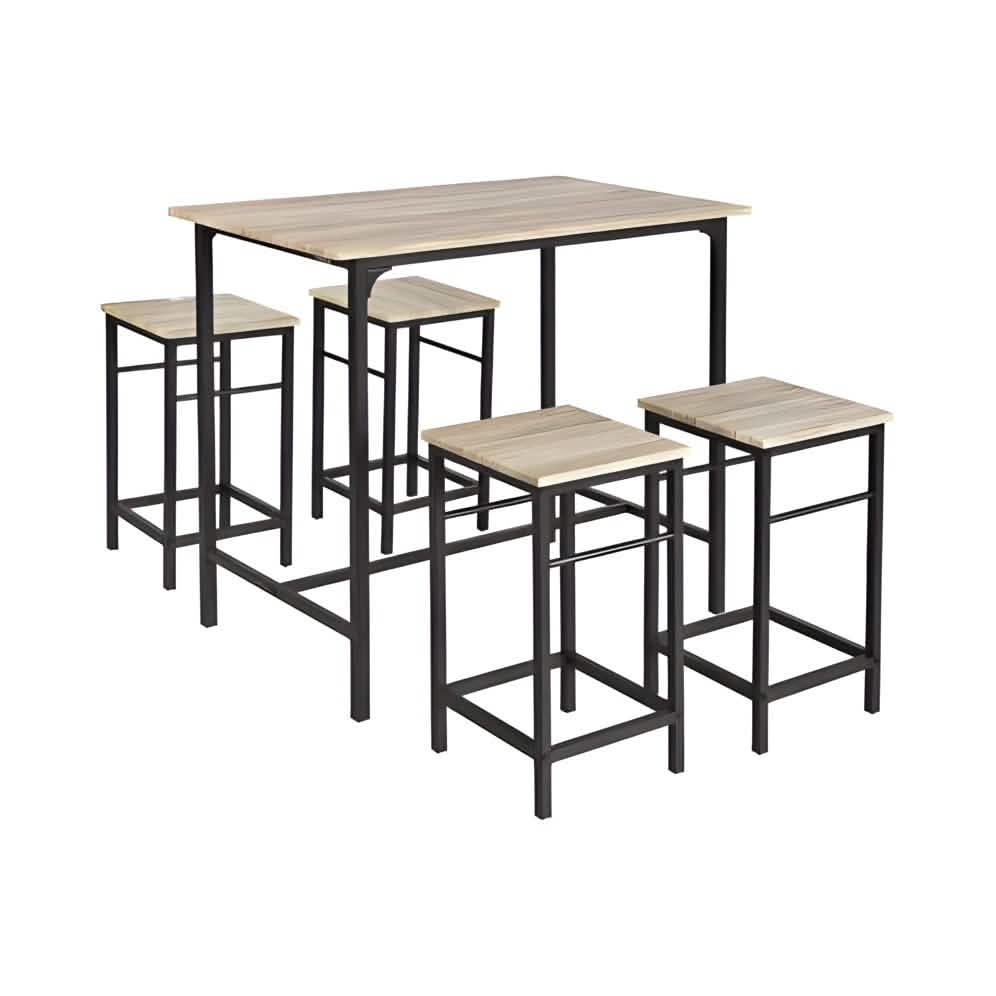 سفرة معدن و ام دي اف مع 4 كراسي