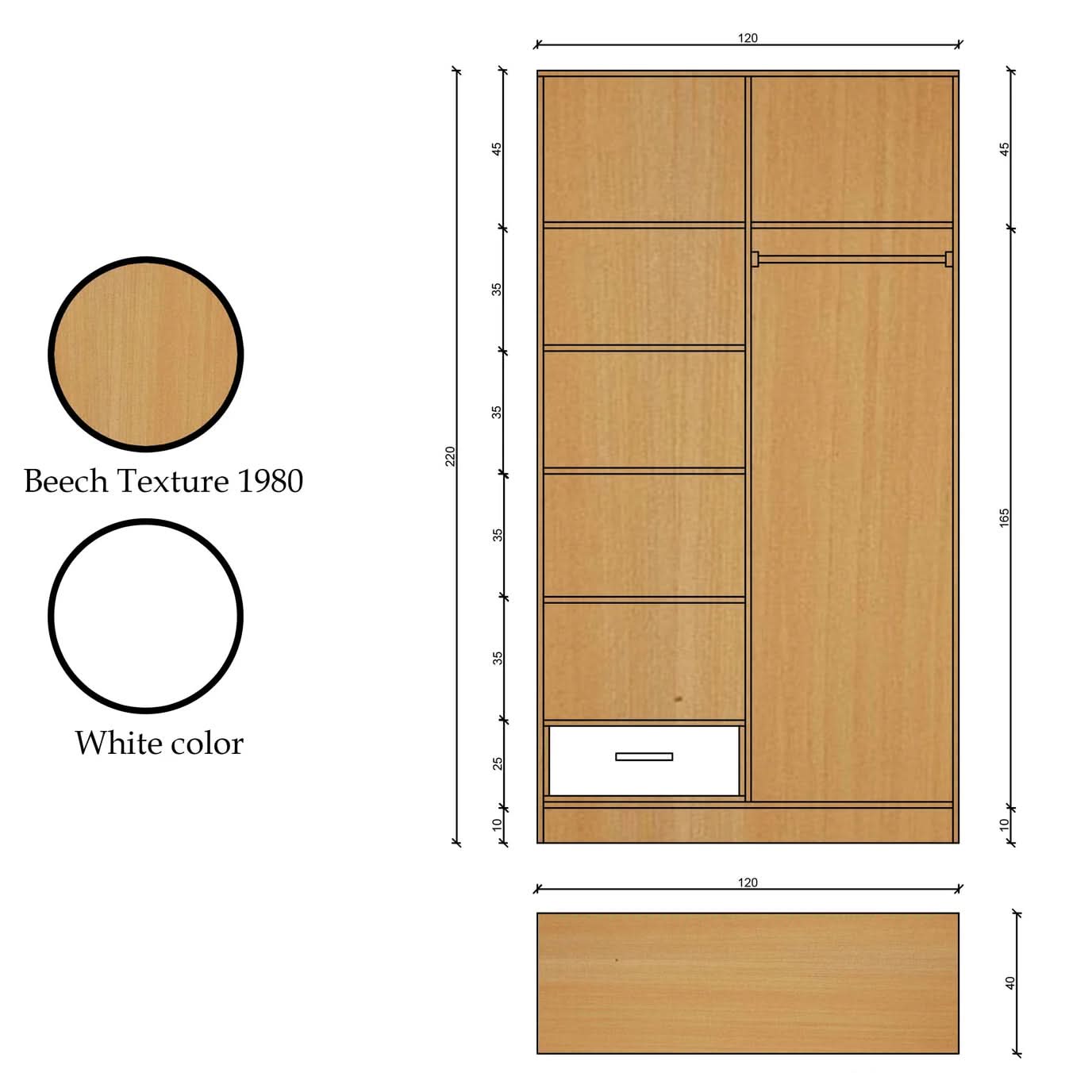 دولاب بتصميم خشبي مميز