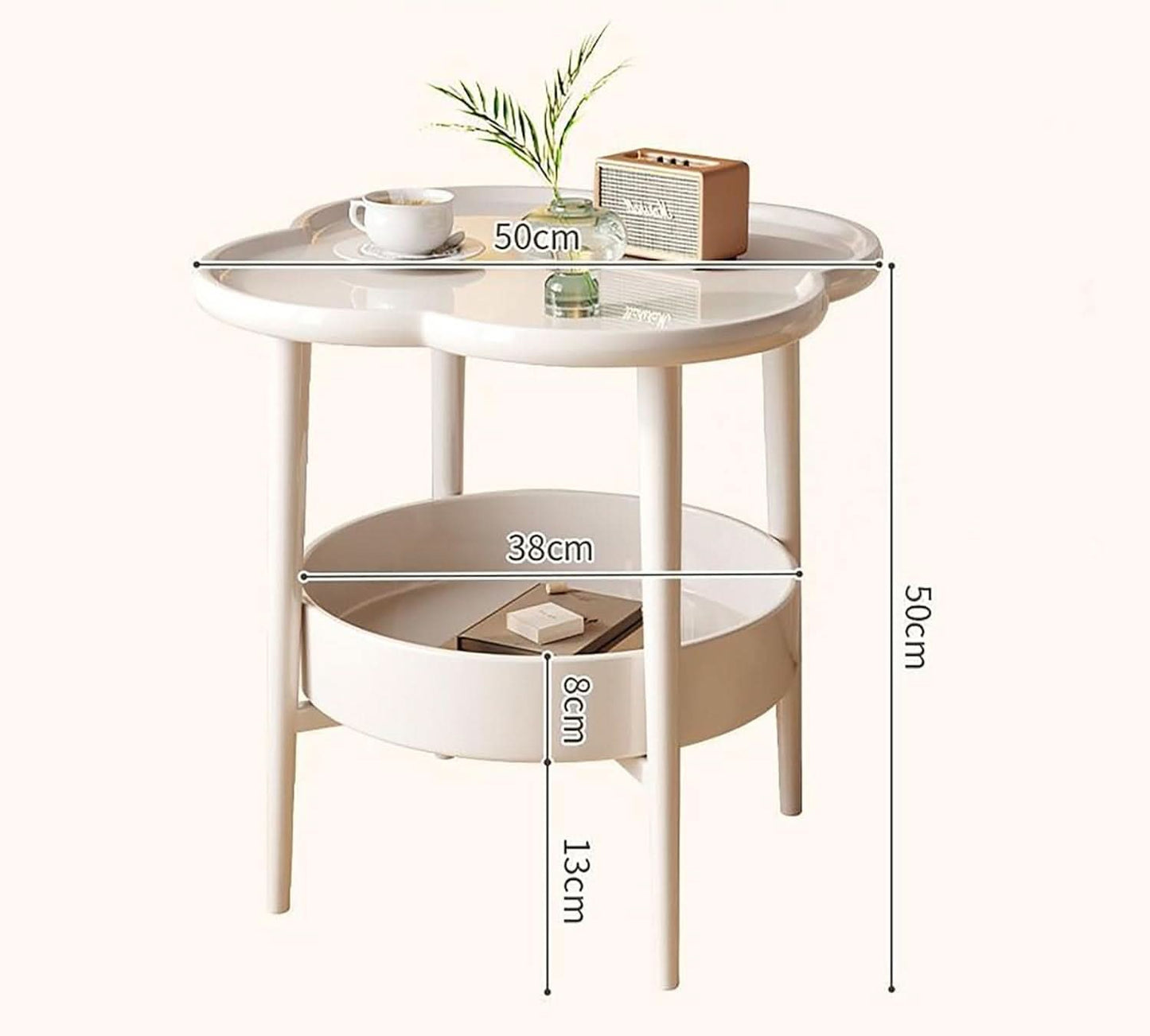 طاولة جانبية من طبقتين