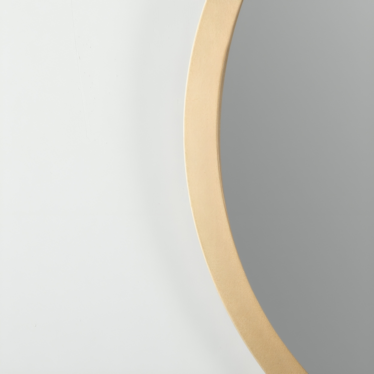 مرايا دائرية بإطار ذهبي