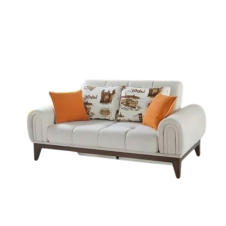 كنبة حديثة بهيكل خشبي